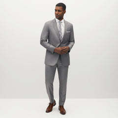 Textured Gray Suit Jacket - Sale